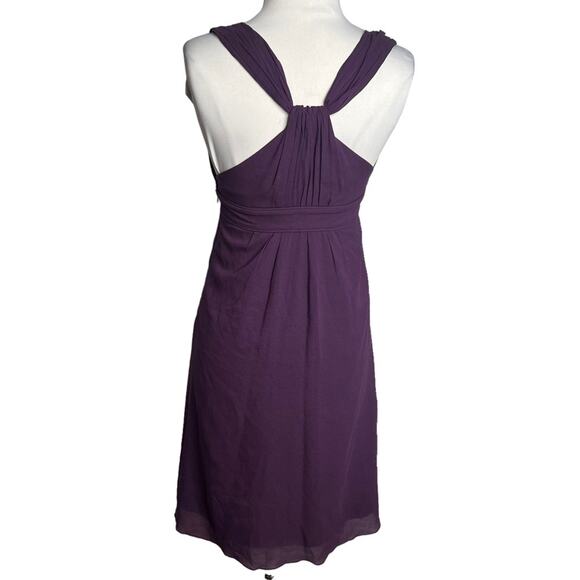 Burberry silk babydoll dress purple Sz 38 - Picture 2 of 8